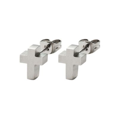 Monomania Ohrstecker Ohrringe Herren Pure Kreuz Edelstahl 31030