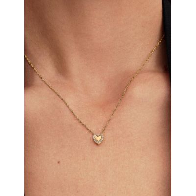 Pandora Halskette Herz Strahlenkranz 14K Vergoldet 364364C01-45 cm