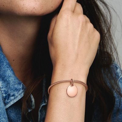 Pandora 388610C00 Ketten-Anhänger Damen Runder mit Herz 14k Rosé Vergoldet
