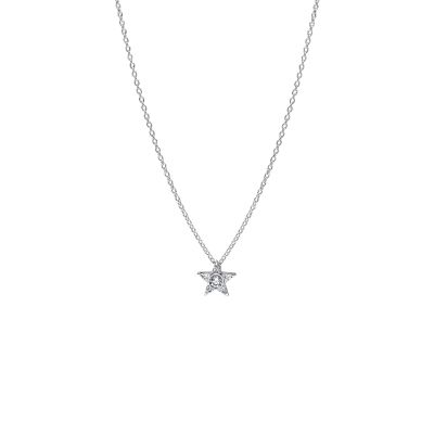 Pandora Halskette mit Anhänger Funkelnder Stern Silber 45 cm 395078C01