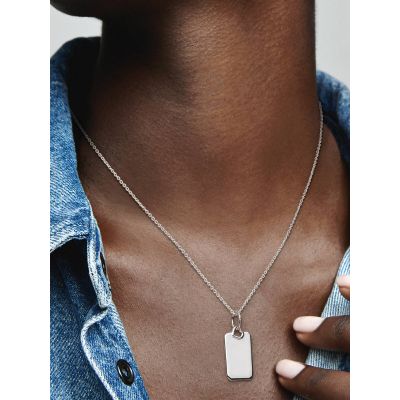 Pandora Anhänger Damen Gravierbares Rechteck Sterling-Silber 398611C00