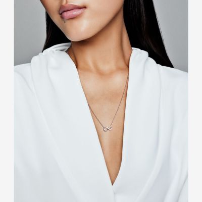 Pandora 398821C01 Halskette mit Anhänger Damen Funkelnde Unendlichkeit 50 cm