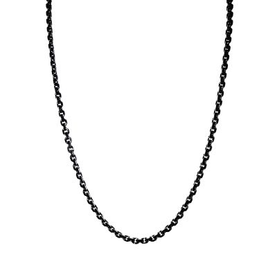 Monomania 42403S-40 Halskette Damen Edelstahl Schwarz 40 cm