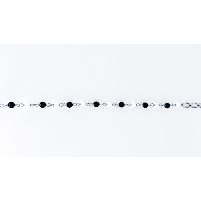 Monomania 43507 Armband Damen Onyx Achat Edelstahl 21 cm