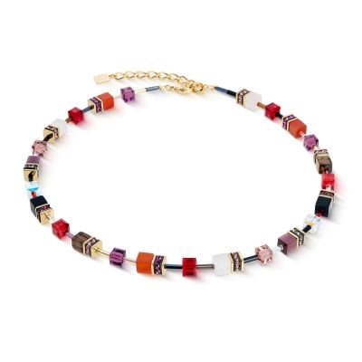 Coeur de Lion Halskette GeoCube® Precious Festive Goldton 4905/10-0316