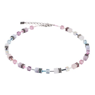 Coeur de Lion Halskette GeoCube® Iconic Flieder Silberton 4905/10-1927