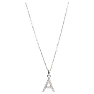 Karat Halskette mit Anhänger Damen Buchstabe A Sterling-Silber 99052493450