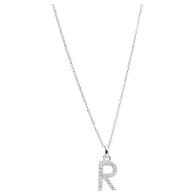 Karat Halskette mit Anhänger Damen Buchstabe R Sterling-Silber 99054193450