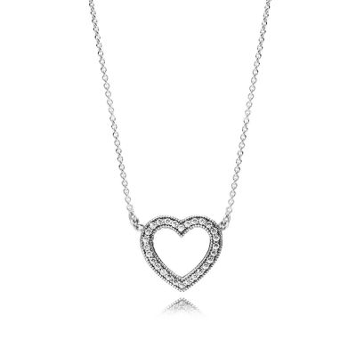 Pandora 590534CZ Kette Anhänger Herz Sterling-Silber 45 cm