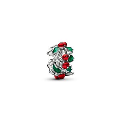 Pandora Charm Weihnachtliche Stechpalme Platinbeschichtet 734974C01