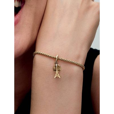 Pandora Charm-Anhänger Paris Eiffelturm Diamant 14K Vergoldet 763344C01