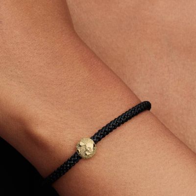 Pandora Mini-Charm Globus Strukturiert 14 Karat Vergoldet 764529C00