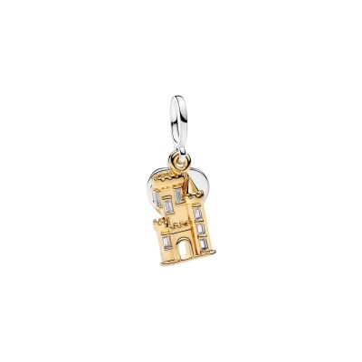 Pandora Charm-Anhänger Doppelt Schloss und Herz Silber 14K Vergoldet 76491501