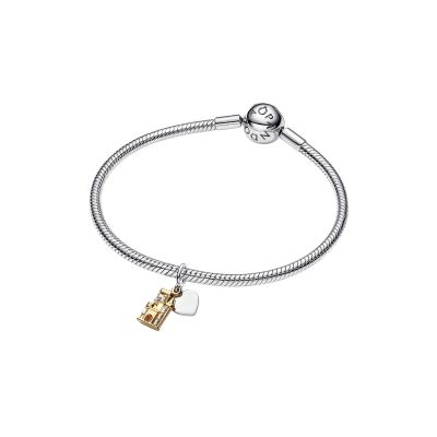 Pandora Charm-Anhänger Doppelt Schloss und Herz Silber 14K Vergoldet 76491501