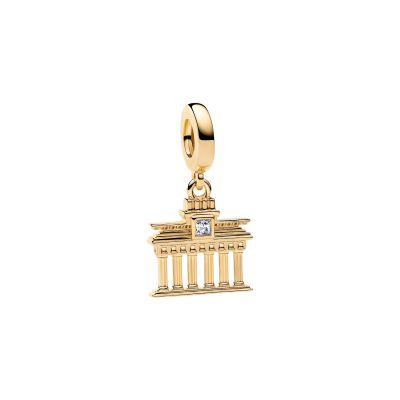 Pandora Charm-Anhänger Brandenburger Tor 14 Karat Vergoldet 764936C01