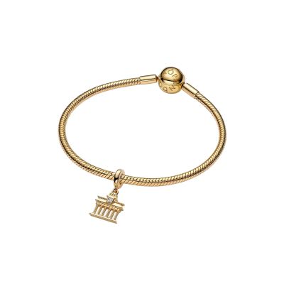 Pandora Charm-Anhänger Brandenburger Tor 14 Karat Vergoldet 764936C01