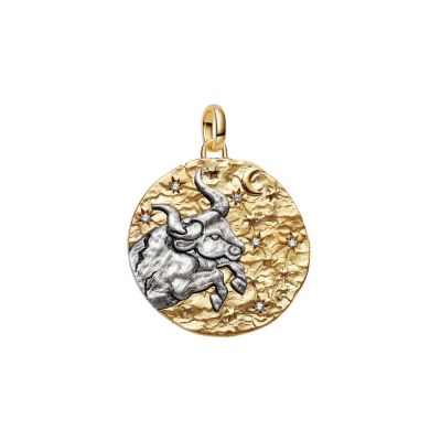 Pandora Me Medaillon-Charm Groß Stier 14 Karat Vergoldet 764998C01