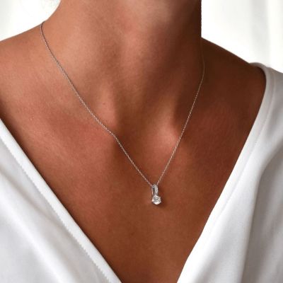 Viventy 777342 Halskette mit Anhänger Damen 6 Zirkonia Sterling-Silber 