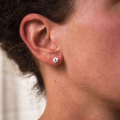 Viventy 777344 Ohrstecker Ohrringe Damen Zirkonia Weiss Sterling-Silber