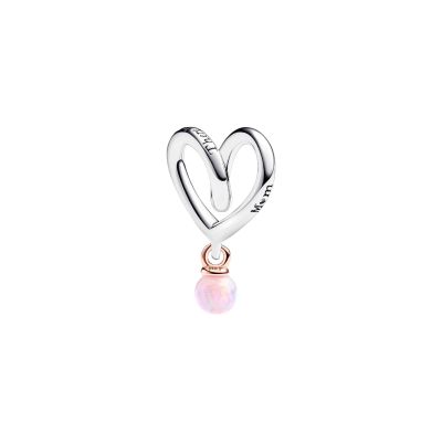 Pandora Charm Eingehülltes Herz Silber 14K Rosévergoldet 783242C01