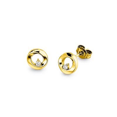 Viventy 784204 Ohrringe Ohrstecker Damen Zirkonia Silber Vergoldet
