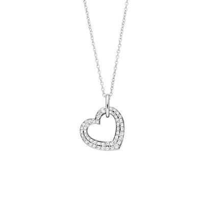 Viventy Halskette mit Anhänger Damen Herz Zirkonia Silber 784862