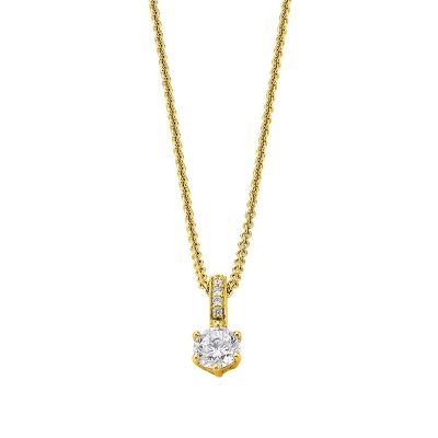 Viventy Halskette mit Anhänger Krappe Zirkonia Silber Vergoldet 785832