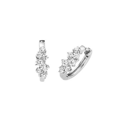 Viventy Creolen Ohrringe Damen Zirkonia Weiß Sterlingsilber 786914