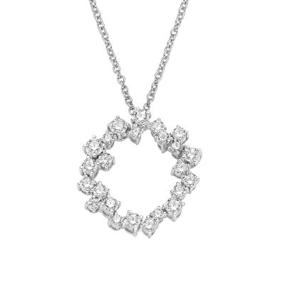 Viventy Halskette-Anhänger Damen Zirkonia-Kreis Sterling-Silber 786918