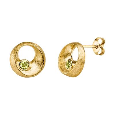 Viventy Ohrstecker Damen Peridot Sterling-Silber Vergoldet 787184