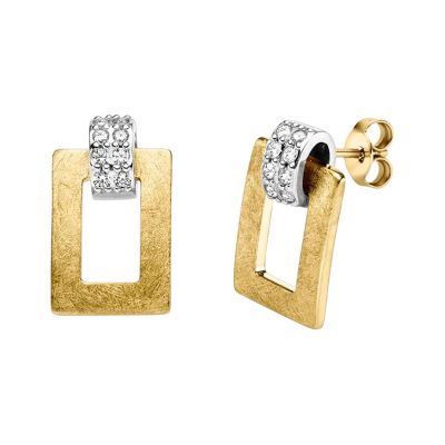 Viventy Ohrstecker Damen mit 16 Zirkonia Gold Silber 787524