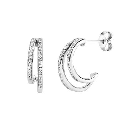 Viventy Ohrringe Creolen Offen Zirkonia Sterling-Silber 787684