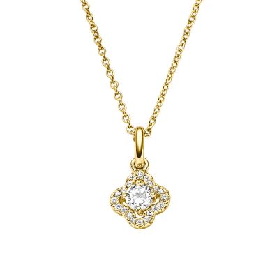 Viventy Halskette mit Anhänger Damen Zirkonia Gelbgold Silber 787752