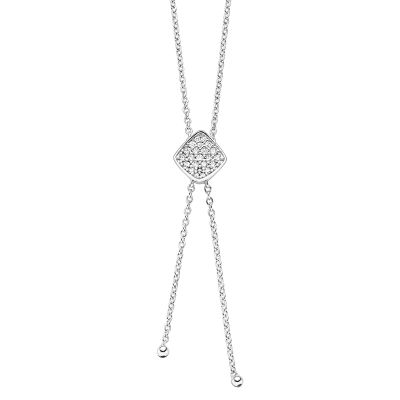 Viventy Halskette Damen Viereck Y-Form Zirkonia Sterling-Silber 788638