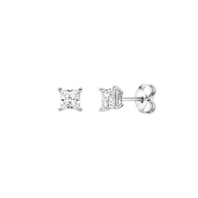 Viventy Ohrstecker Quadratischen Prinzessschliff Zirkon Silber 788874