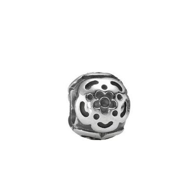 Pandora Charm Damen Blume Geschwärzt Sterling-Silber 790186
