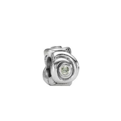 Pandora Charm Wirbel Hellgrüner Zirkonia Sterling-Silber 790318CZP