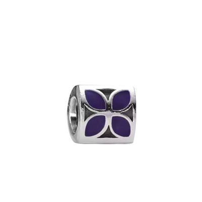 Pandora Charm Damen Blumen Lila Sterling Silber 790437EN02