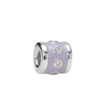 Pandora Charm Roulette Lavendel Emaille Zirkonia Silber 790482EN11