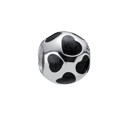 Pandora Charm Schwarze Herzen Emaille Sterling-Silber 790543EN22