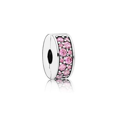 Pandora 791817PCZ Charm Clip Rosafarbener Pavé-Glanz