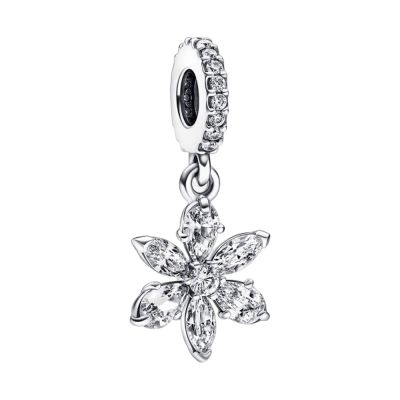 Pandora 792382C01 Charm-Anhänger Damen Herbarium Cluster Zirkon Sterling-Silber