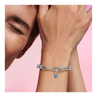 Pandora Me 793042C02 Mini-Charm-Anhänger Damen Blaues Chakra-Herz Sterlingsilber