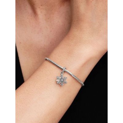 Pandora Charm-Anhänger Glitzer Schneeflocke Sterling-Silber 794142C01