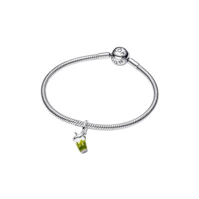Pandora Charm-Anhänger Iced Matcha Latte Murano-Glas Silber 794940C01
