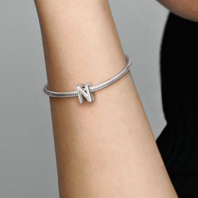 Pandora Alphabet-Charm Buchstabe Letter N Sterling-Silber 797468