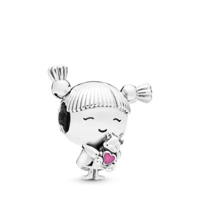 Pandora 798016EN160 Charm Girl With Pigtails Sterling-Silber