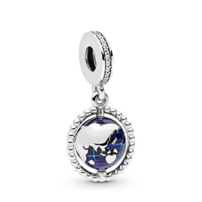 Pandora 798021CZ  Charm-Anhänger Spinning Globe Sterling-Silber