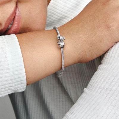 Pandora Charm Damen Koala Sterling-Silber Zirkonia Weiß 798431C01