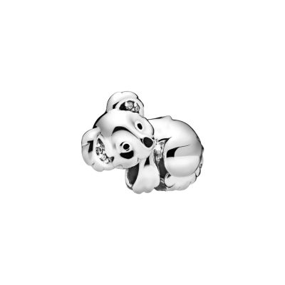 Pandora Charm Damen Koala Sterling-Silber Zirkonia Weiß 798431C01